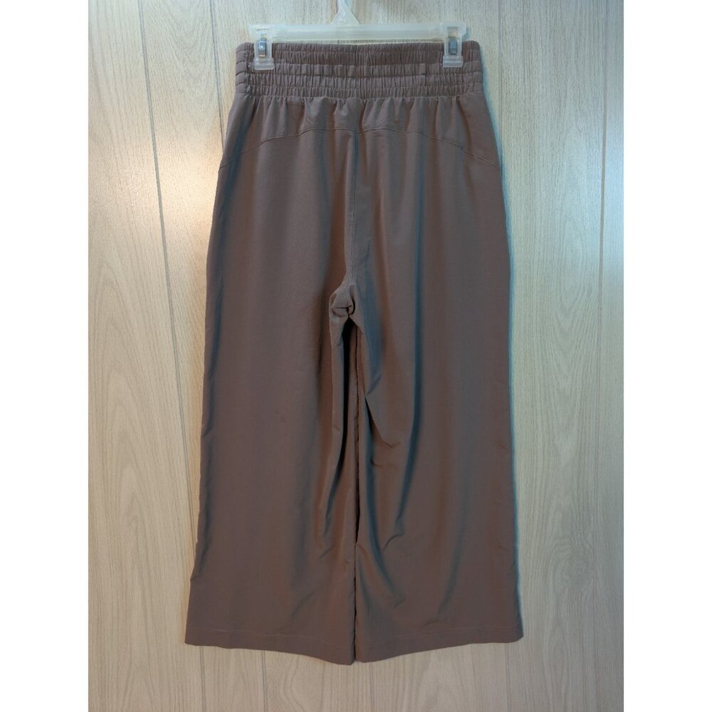 SPANX On the Move Cropped Wide-Leg Pant Smoke Brown Small Out Of Office Lounge - Picture 4 of 9